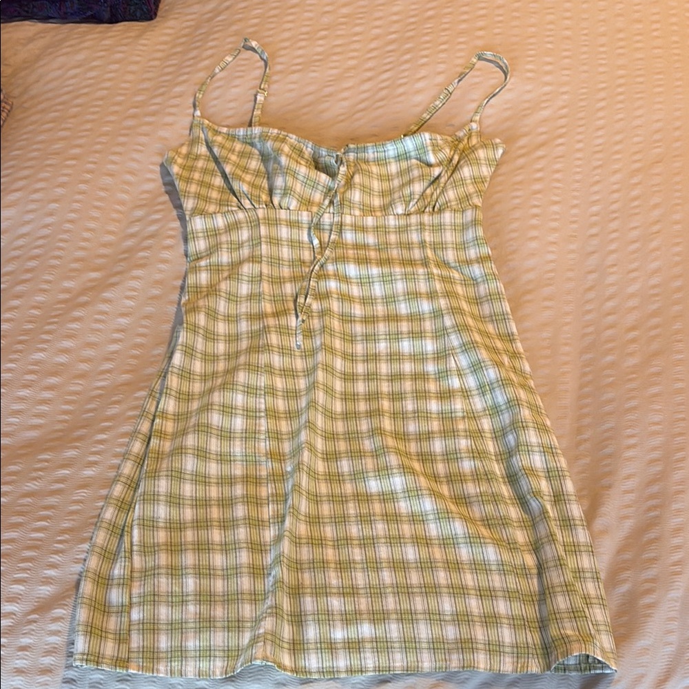 NWT Brandy Melville Green Plaid Dress